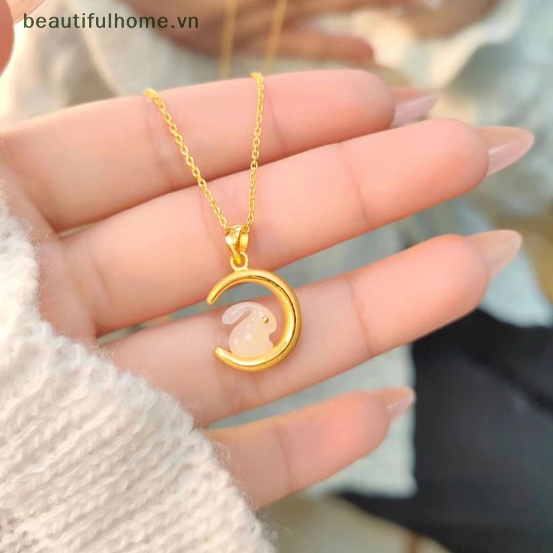 [beautifulhome] Vòng Cổ Choker Mặt Hình Thỏ / Mặt Trăng Thời Trang Cá Tính Dành Cho Nữ