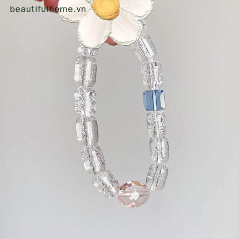 Vòng Tay Chuỗi Hạt Co Giãn Màu Kẹo Ngọt Họa Tiết Hoa Và Thỏ Hoạt Hình Dễ Thương Làm Thủ Công DIY Cho Nữ [beauty]