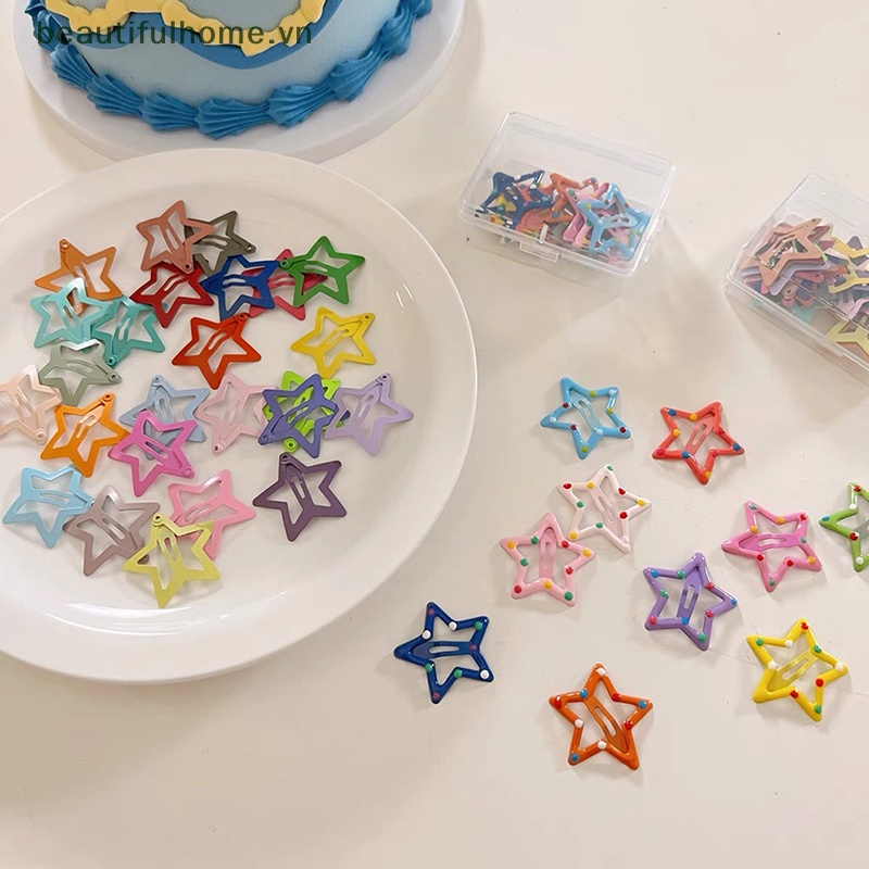 Set 10 / 25 Kẹp Tóc BB Hình Ngôi Sao Dễ Thương Cho Nữ