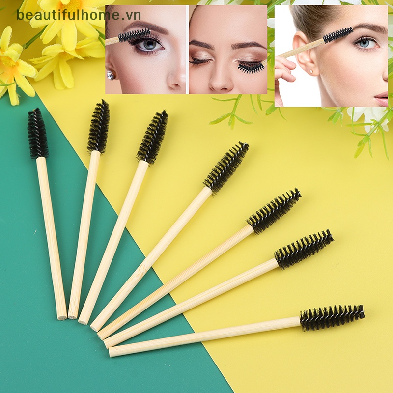 Bộ 50 Cọ Trang Điểm Tay Cầm Bằng Tre Tiện Dụng