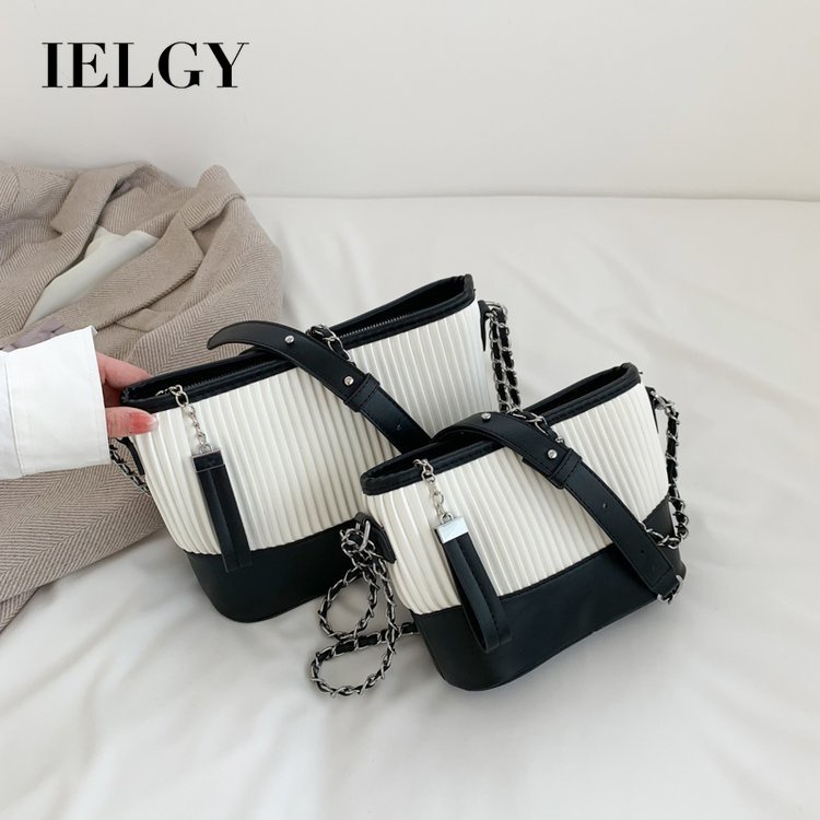 Túi Xách Đeo Vai Cỡ Lớn Phối Dây Xích Thời Trang Nữ Sành Điệu