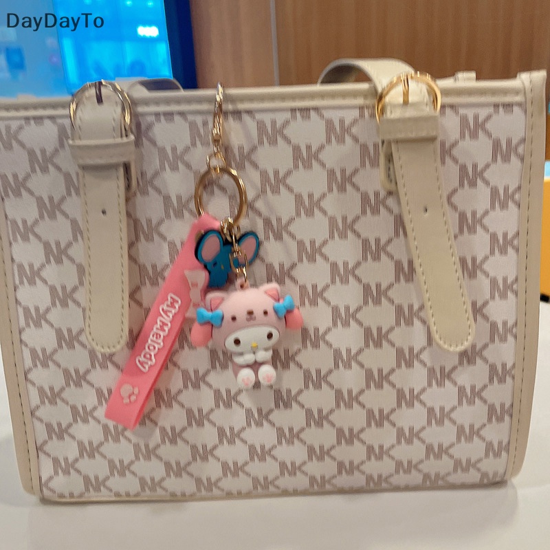 SANRIO Móc Chìa Khóa Hình Búp Bê Kuromi My Melody Bằng PVC Dễ Thương Cho Nữ