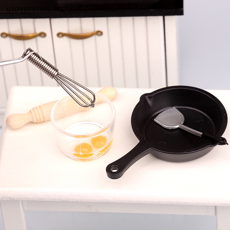 1 Bộ Dụng Cụ Đánh Trứng Mini Tỉ Lệ 1: 12 Trang Trí Nhà Búp Bê