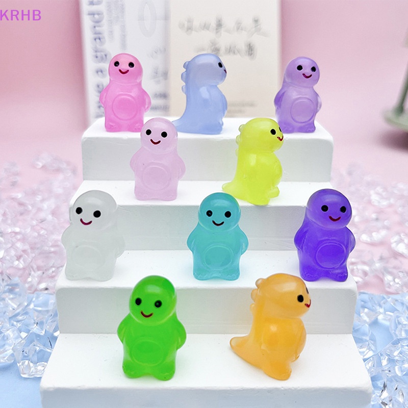 Bộ 5 Mô Hình Khủng Long Mini Bằng Nhựa Phát Quang Dùng Trang Trí DIY Mới