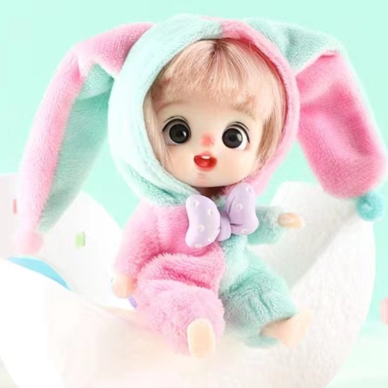 Búp Bê 13CM OB11 Mắt 3D Có Khớp Cử Động Dễ Thương Làm Quà Tặng Cho Bé Gái