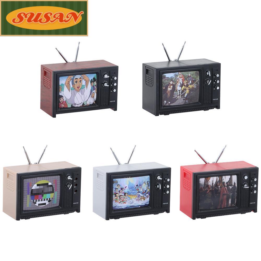 Tv Mini Kiểu Retro Dễ Thương Dùng Để Trang Trí Nhà Búp Bê