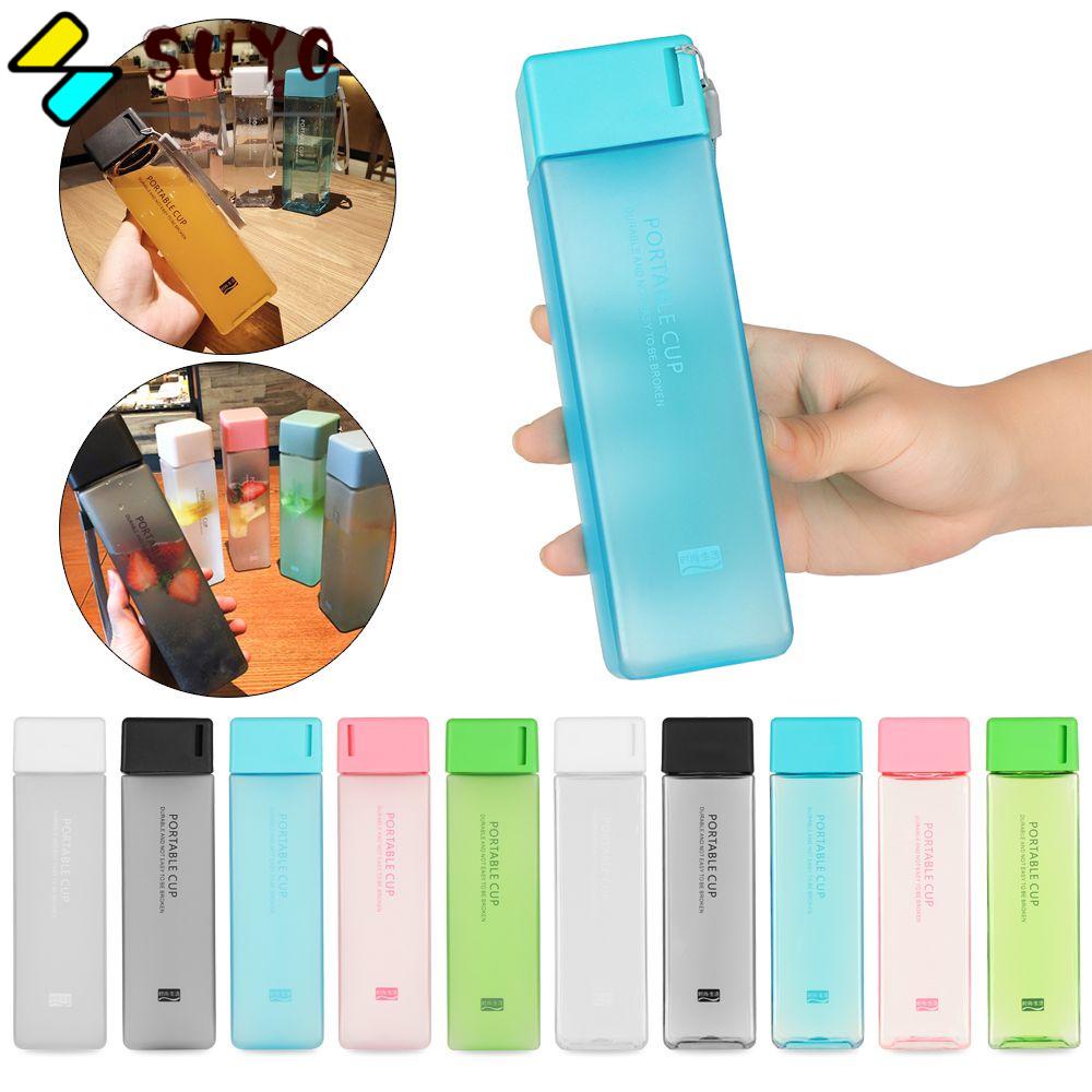 Bình Nước Nhựa Không BPA Hình Vuông Dung Tích 450ml