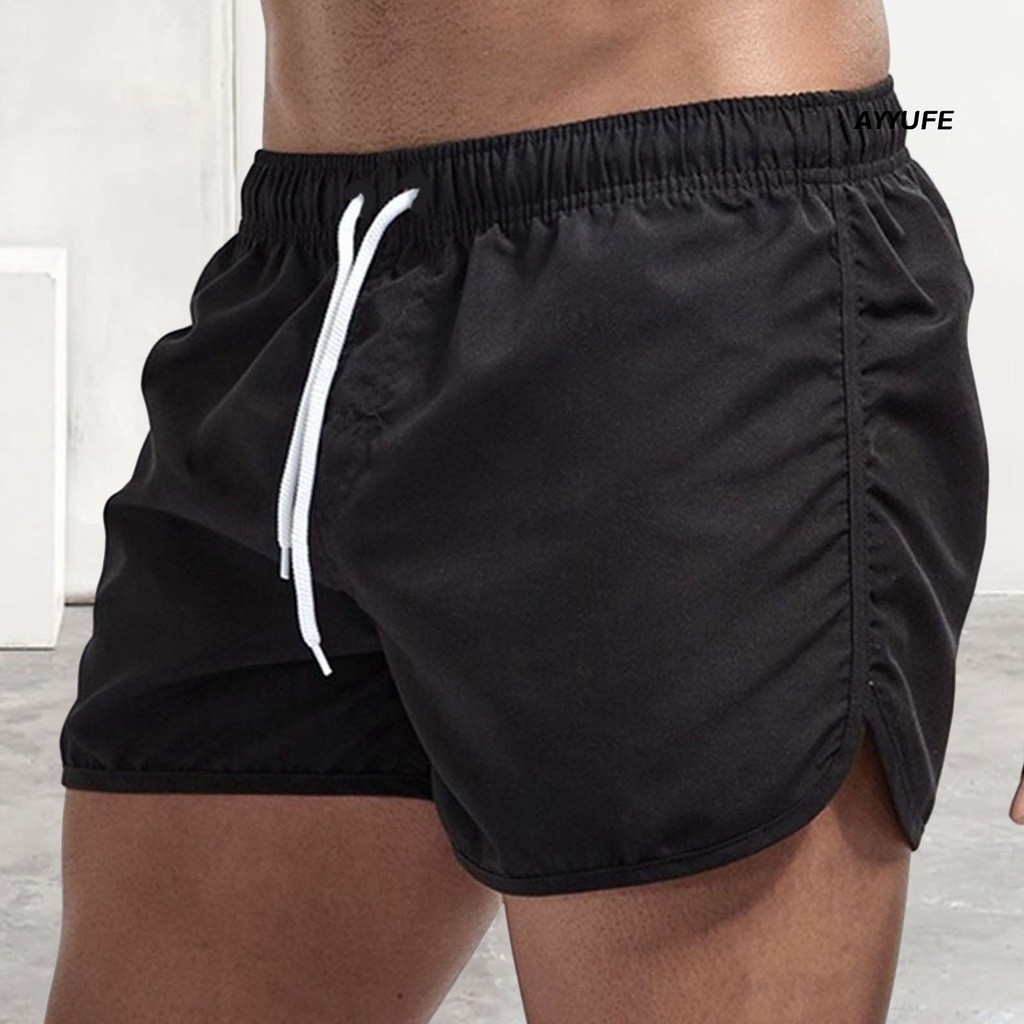 [AYYUFE] Quần Short Dây Rút Co Giãn Lưng Thấp Thoáng Khí Viền Hông Đi Biển Lướt Sóng Cho Nam