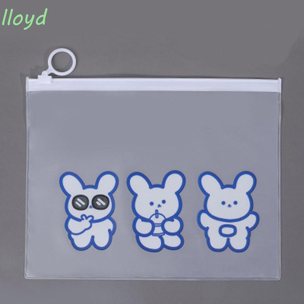 Lloyd Túi Đựng Bút Giấy Tài Liệu Hình Thỏ Gấu Kawaii Trong Suốt Sức Chứa Lớn Mới Lạ