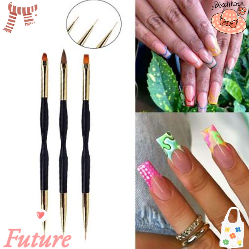 Set 3 Cọ Vẽ Trang Trí Móng Tay Nghệ Thuật DIY Tiện Dụng