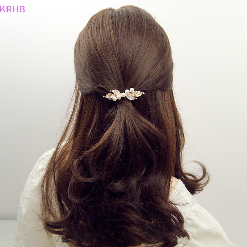 Kẹp Tóc Đính Ngọc Trai Sang Trọng Cho Nữ Mới