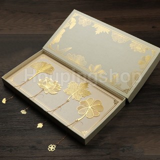 Bookmark Kim Loại Hình Lá Phong Cách Trung Hoa