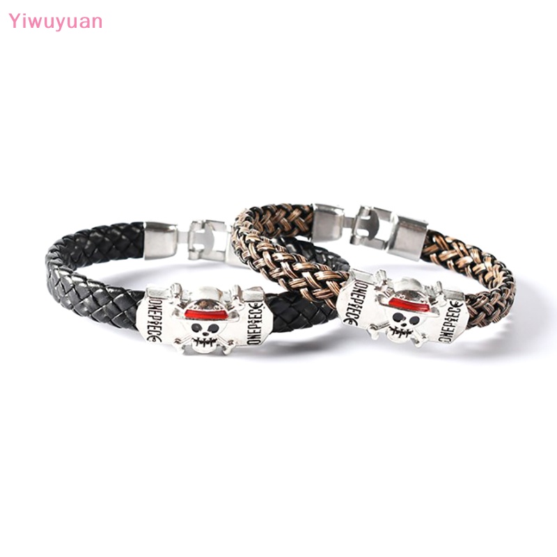 Vòng Tay Dây Da Bện Màu Đen Họa Tiết Cướp Biển Yiwuyuan > Phong Cách Punk Dành Cho Nam Nữ