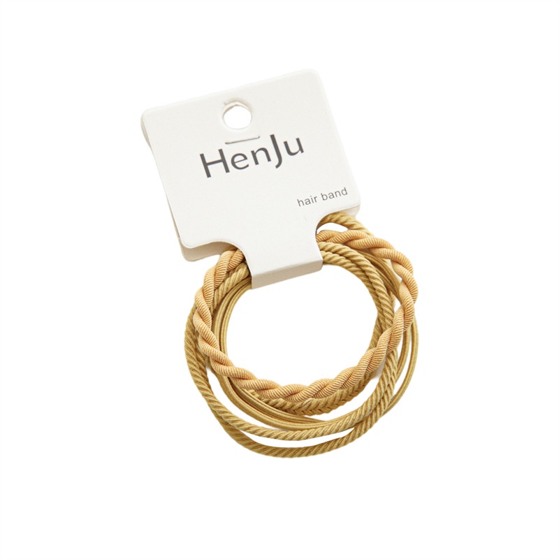 Set 4 Dây Buộc Tóc Co Giãn Tốt Thiết Kế Đơn Giản Thời Trang Mùa Hè Xinh Xắn