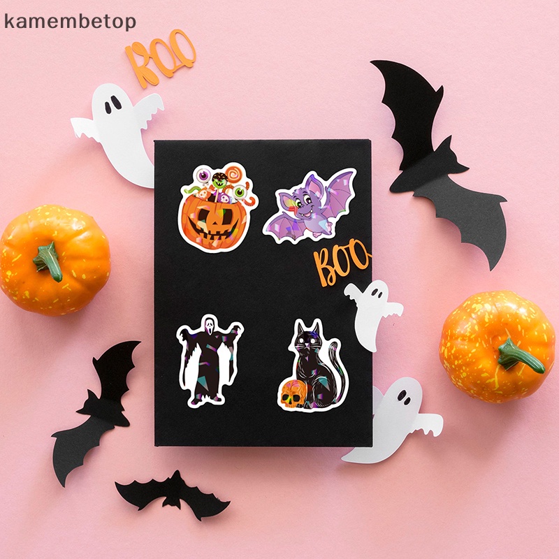 Bộ 50 Miếng Dán Vinyl Chống Thấm Nước Chủ Đề Halloween