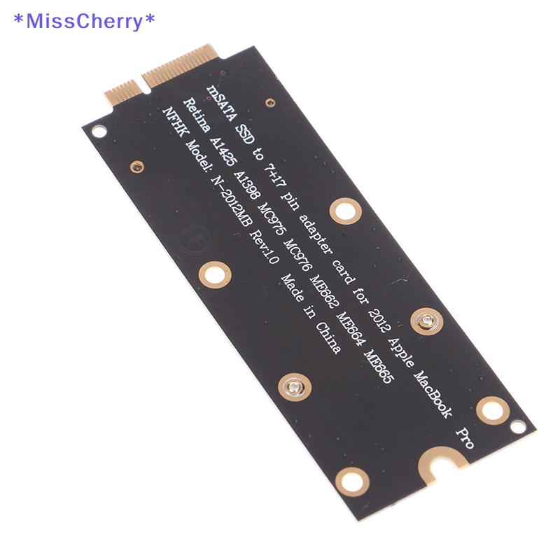 Thẻ Chuyển Đổi mSATA SSD Sang SATA 7 + 17 Pin 2012 Cho Pro MC976 A1425 A1398 Mới