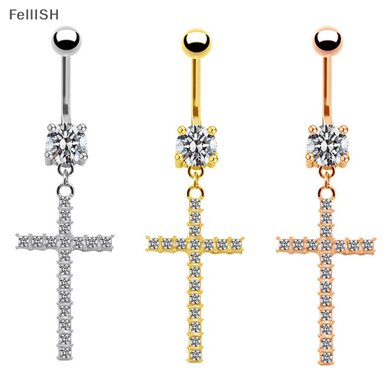 Khuyên Rốn Thép Không Gỉ Đính Đá Zircon Thời Trang Cho Nữ 439br