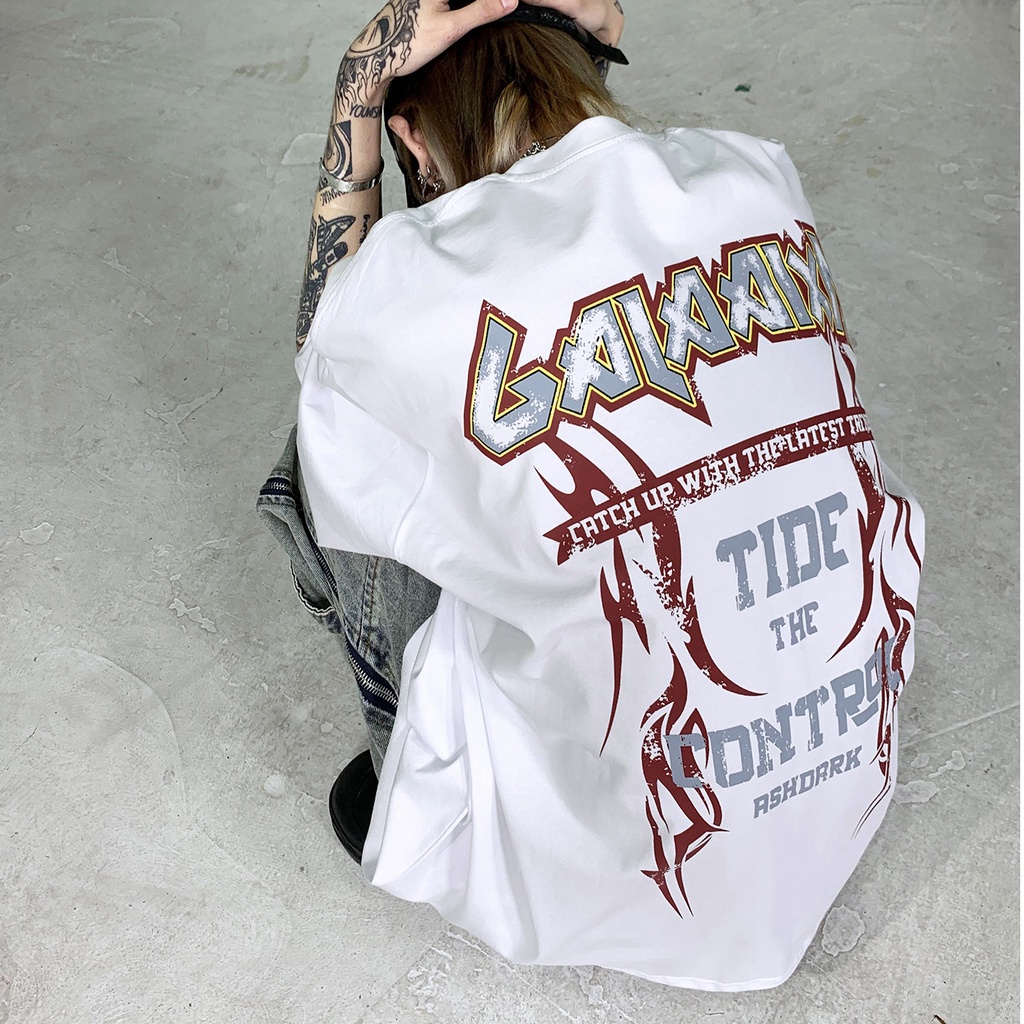 Áo Thun Tay Ngắn Cổ Tròn Dáng Rộng In Chữ Thời Trang Mùa Hè Cho Các Cặp Đôi