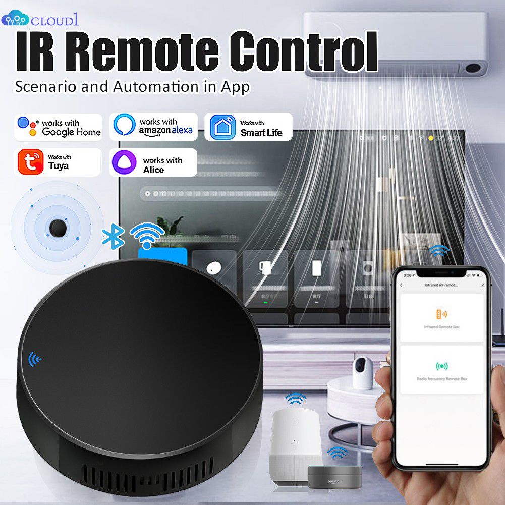 Aubess Wi-fi Rf Ir Bộ điều khiển từ xa đa năng điều hòa Hộp giải mã tín hiệu số/Ứng dụng Điều khiển giọng nói thông minh Ngân hàng xúc xắc Cơ sở dữ liệu mã đám mây1