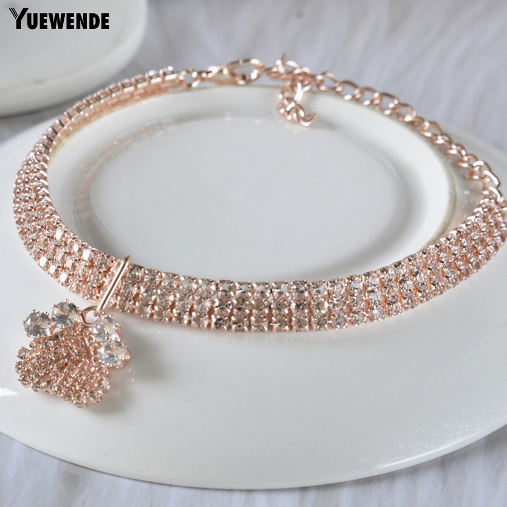 Vòng Cổ Đính Đá Lấp Lánh Chống Dao Rách Dành Cho Thú Cưng YQ.E