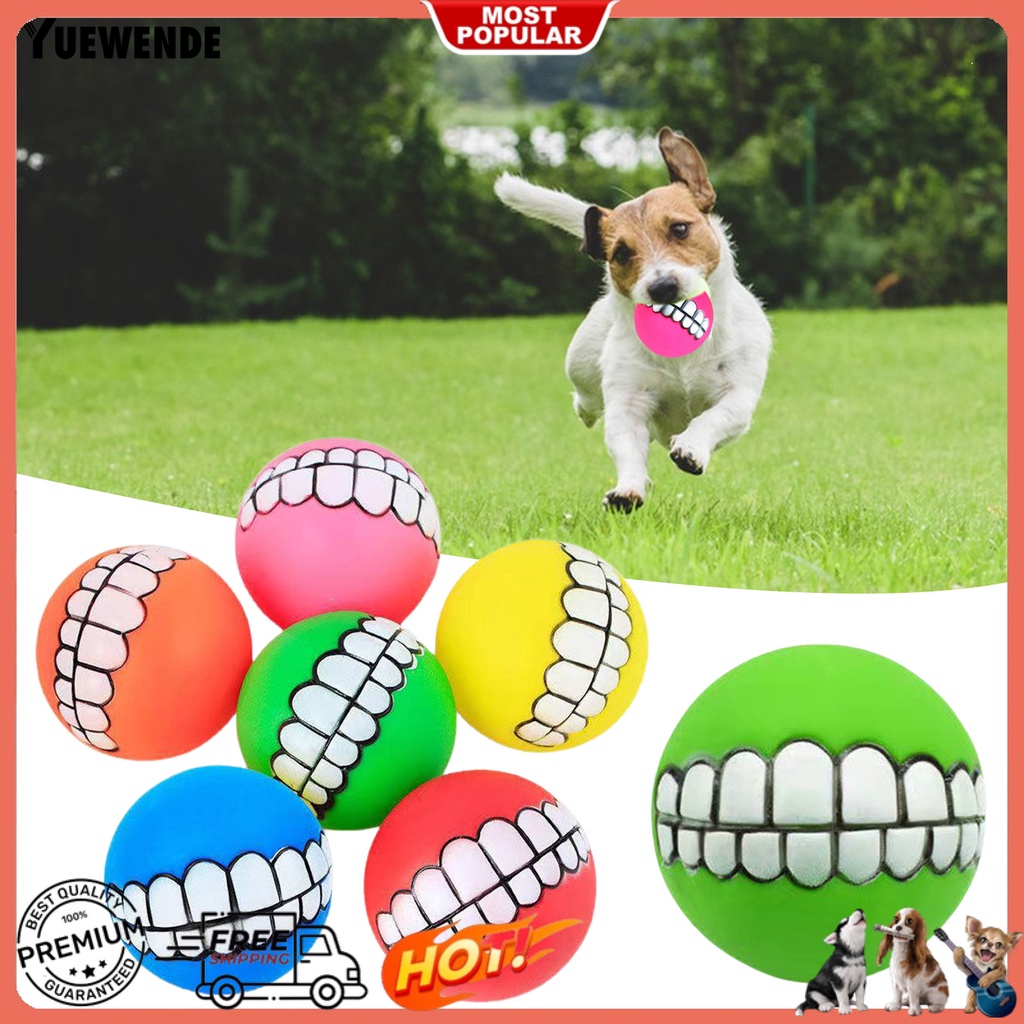 Đồ Chơi Bóng Nhai YQ.E Tích Hợp Còi Chống Cắn Làm Sạch Răng Cho Thú Cưng
