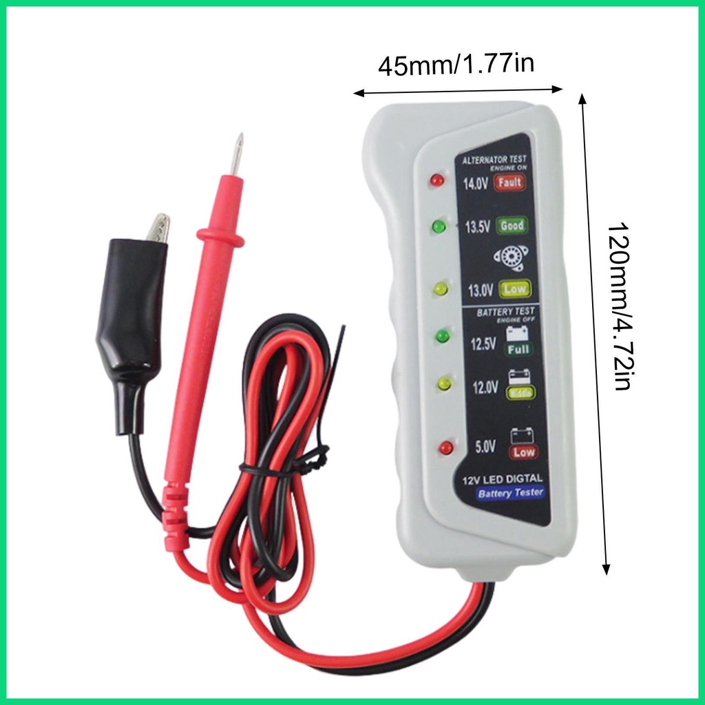 Thiết Bị Kiểm Tra Dung Lượng Pin 6V 12V Có Đèn LED Độ Chính Xác Cao Chuyên Dụng