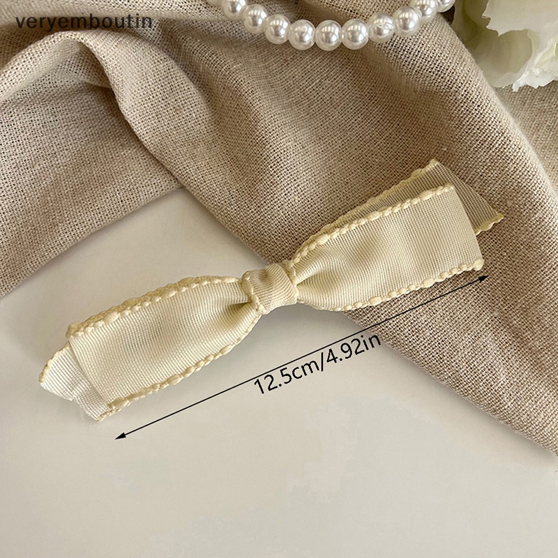 Kẹp Tóc Nơ Lưới Màu Trắng Đen Phong Cách Hàn Quốc Cổ Điển Ngọt Ngào Thời Trang Xuân Hè Cho Nữ