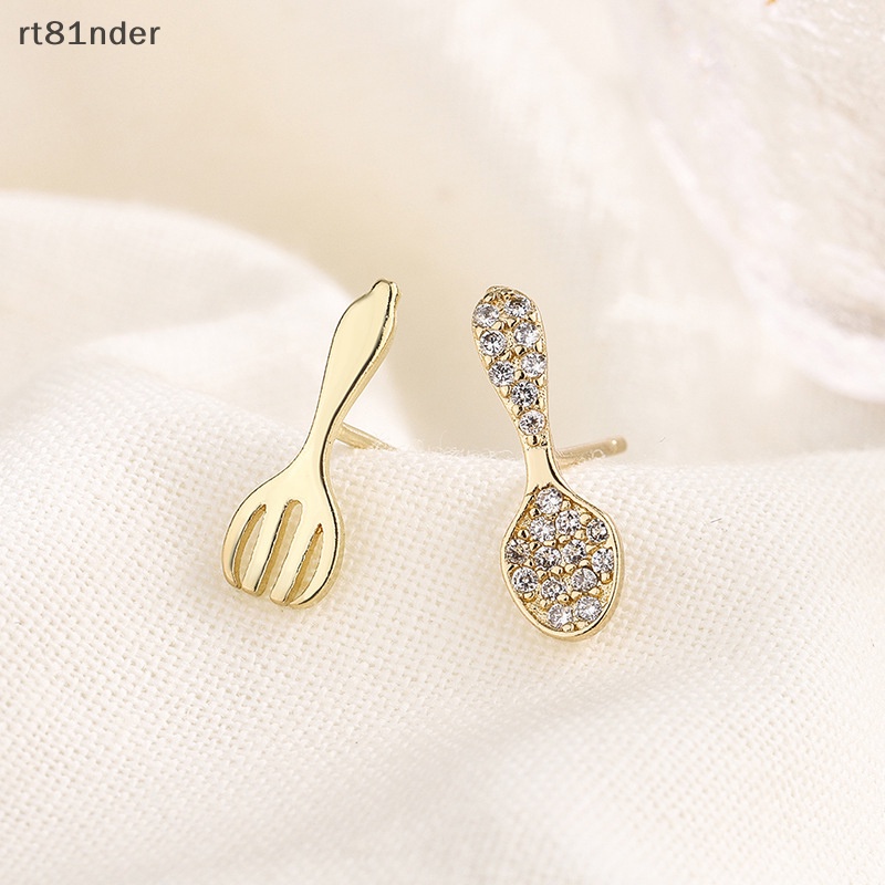 Rt Bông Tai Pha Lê Hình Nĩa Mini Đơn Giản Cá Tính Cho Nữ n