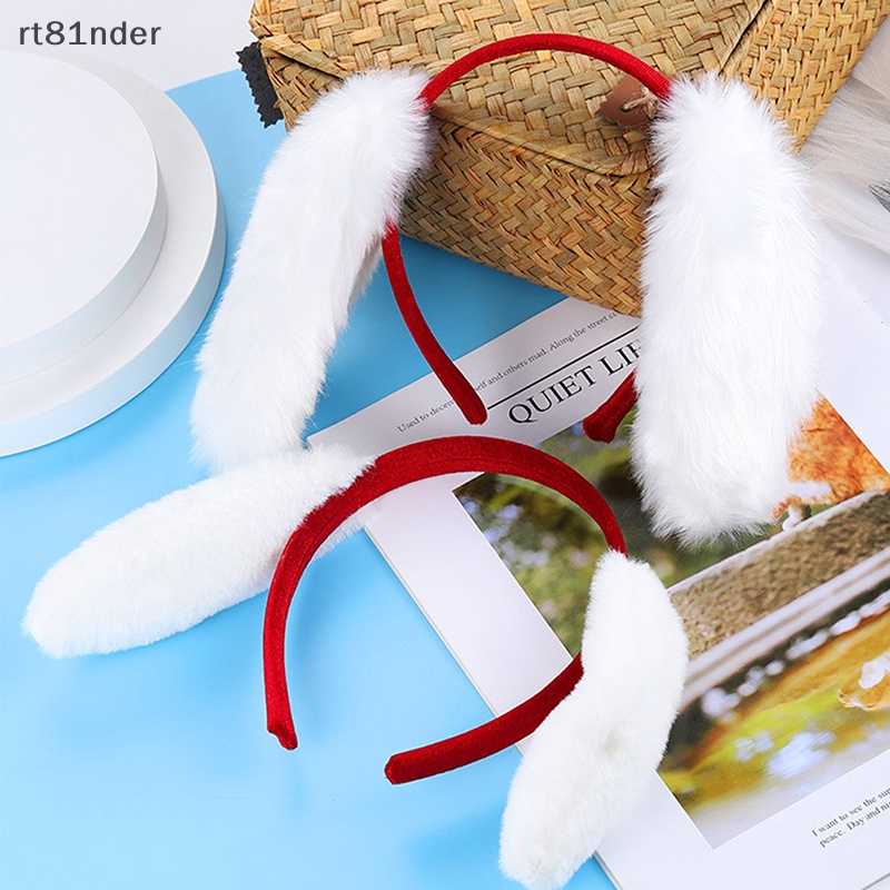 Rt Băng Đô Tai Thỏ Bằng Vải Lông Tai Thỏ Hóa Trang Dễ Thương Dành Cho Bé Gái