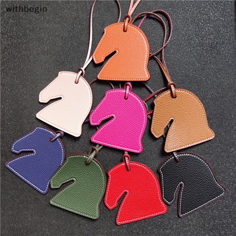 Móc Khóa Da PU Hình Ngựa Hợp Thời Trang