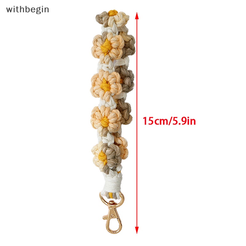 Vòng Tay Dây Bện Phối Mặt Hình Hoa Cúc Handmade Thời Trang