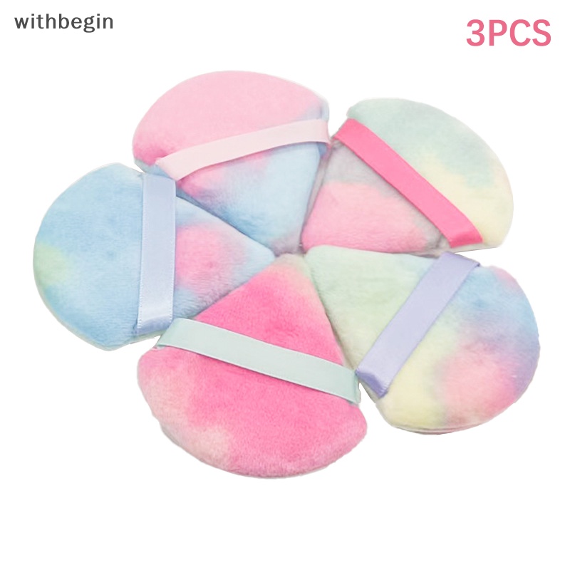 Bộ 3 Mút Trang Điểm Hình Tam Giác Chất Liệu Cotton Mềm Mại Tiện Dụng