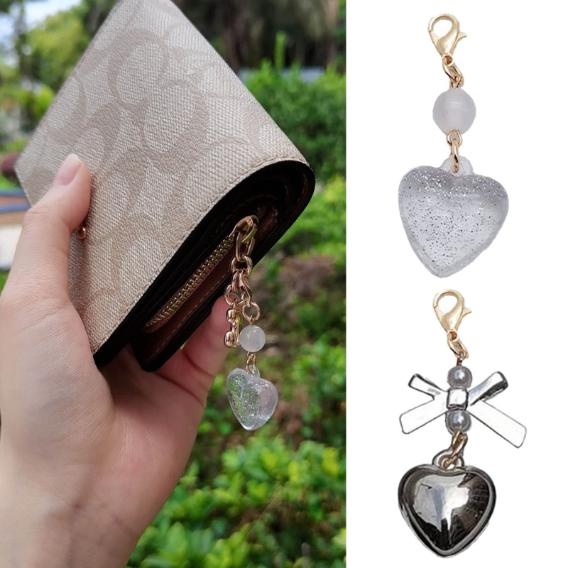 Dây Khóa Kéo Hình Trái Tim Thắt Nơ Phong Cách Harajuku