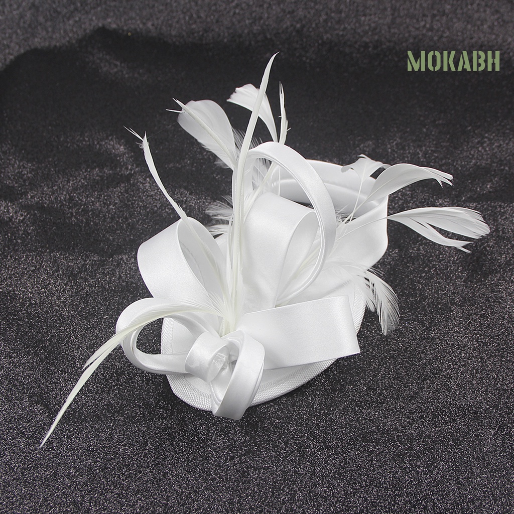 Kẹp Tóc Lông Vũ Bằng Lụa Nhiều Màu Sắc Phong Cách Retro Dành Cho Cô Dâu