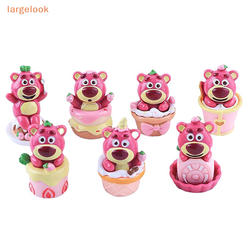 1 Đồ trang trí Gấu Và Dâu Tây Mini Dễ Thương Dùng Trang Trí DIY