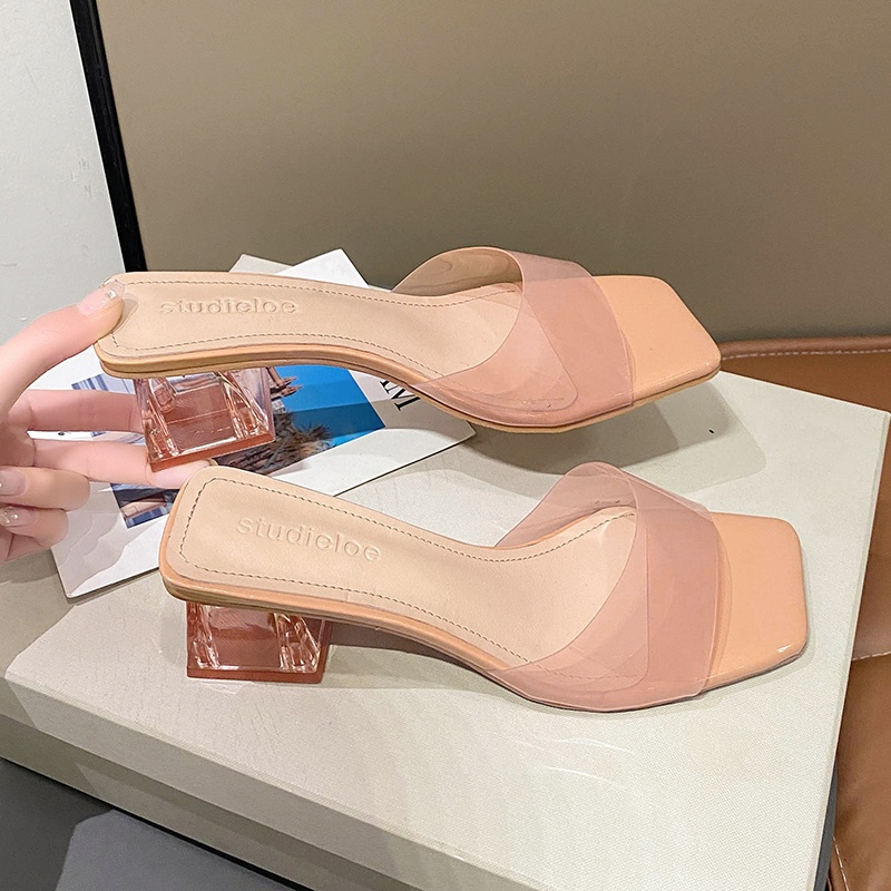 Giày Cao Gót Mũi Vuông Thời Trang Dành Cho Nữ 34