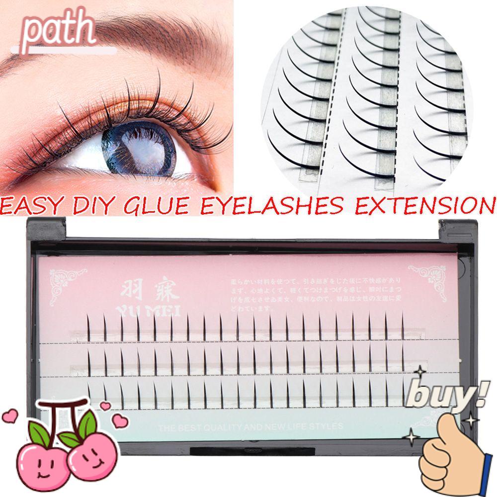 PATH Hộp 60 Cụm Lông Mi Giả Trang Điểm Lâu Trôi Tự Nhiên Không Cần Kỹ Thuật