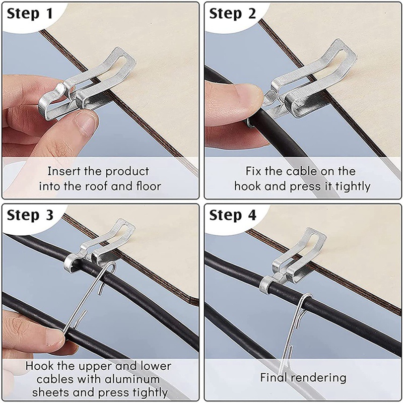 Set 48 Kẹp Cố Định Dây Cáp Tiện Lợi