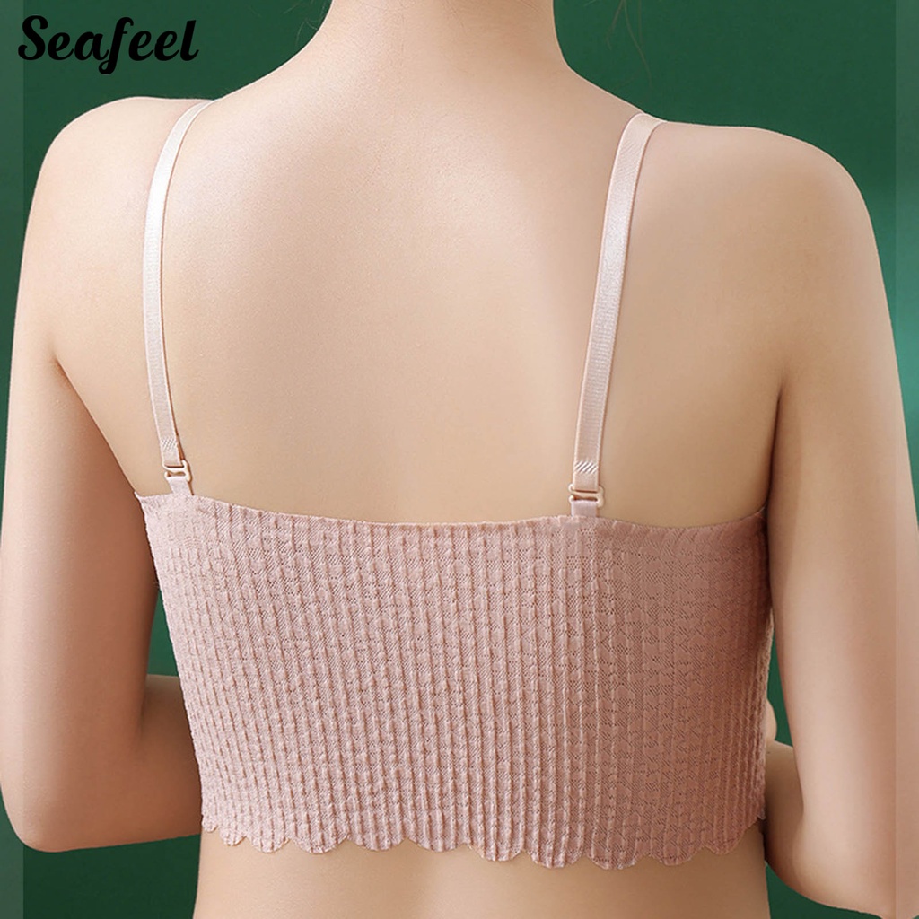 Áo Ngực Thể Thao Hai Dây Có Đệm Ngực Không Gọng Thép Chống Trượt Dễ Điều Chỉnh Thời Trang Mùa Hè Cho Bạn Gái