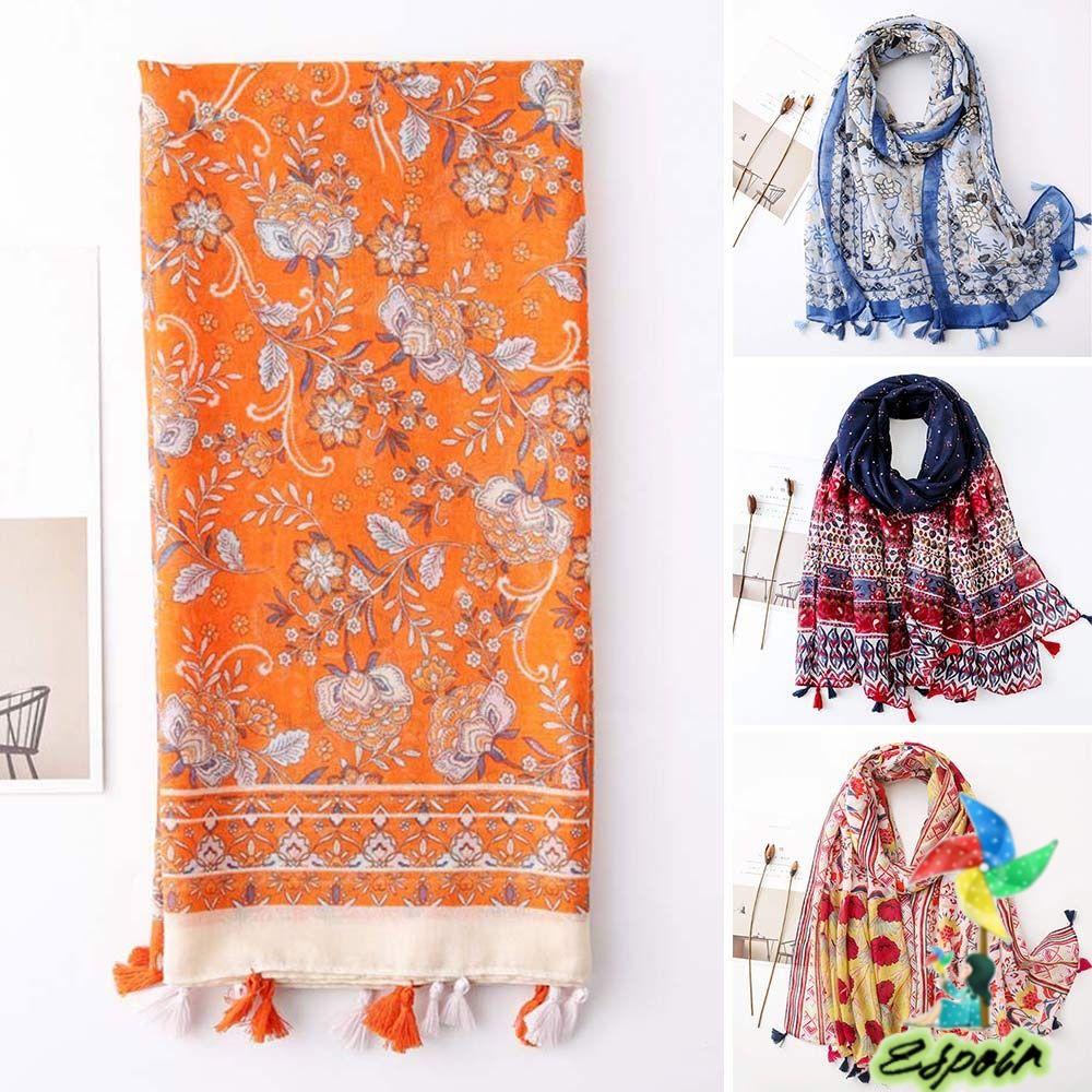 Khăn Choàng Mỏng Phối Tua Rua Thời Trang Cho Nữ