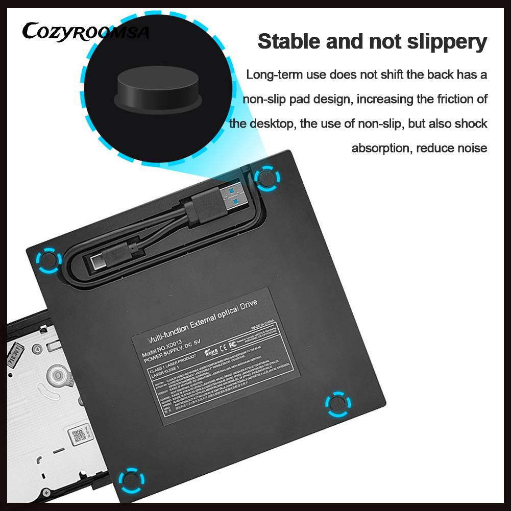 Đầu Đọc Đĩa CD / DVD Kết Nối USB 3.0 Cho Máy Tính