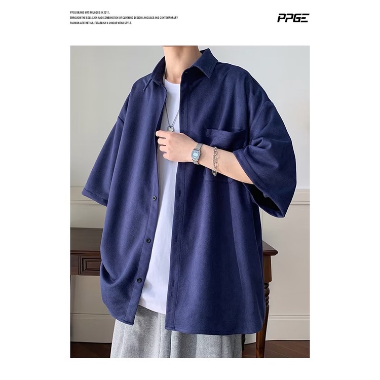 Áo Sơ Mi Tay Ngắn Kiểu Vintage Nhật Bản Cá Tính