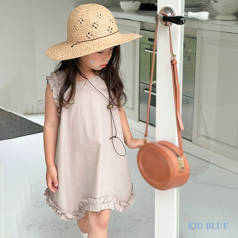 Đầm Sát Nách Cổ Tròn Màu Sắc Thanh Lịch