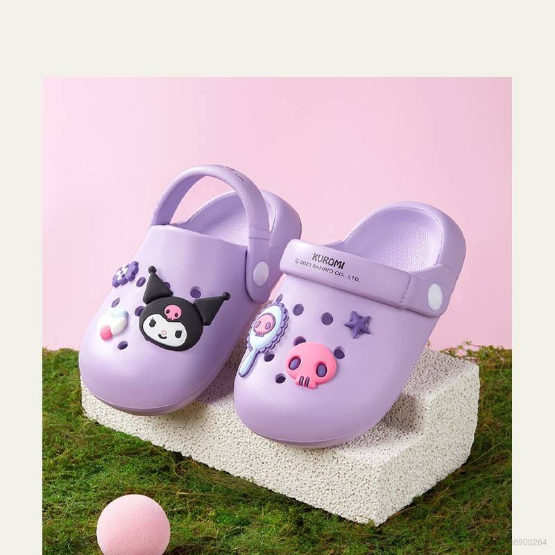 Dép Sandal Đế Dày Họa Tiết Sanrio Kuromi Melody / Cinnamoroll / Hello Kitty Dễ Thương Cho Bé