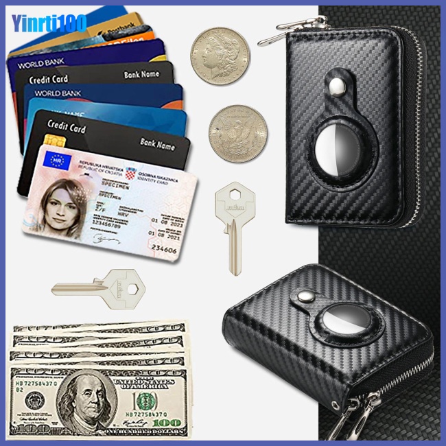 Ví Gập Thông Minh Yinrti Có Ngăn Đựng Thẻ Sức Chứa Lớn Chống Thất Lạc