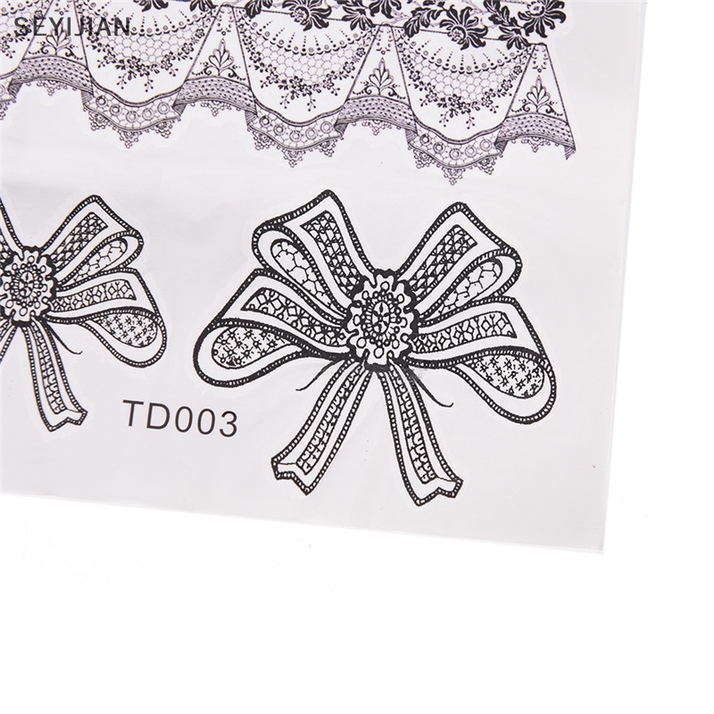 Sey Hình Xăm Dán Tạm Thời Chống Thấm Nước Phối Ren Cho Cơ Thể