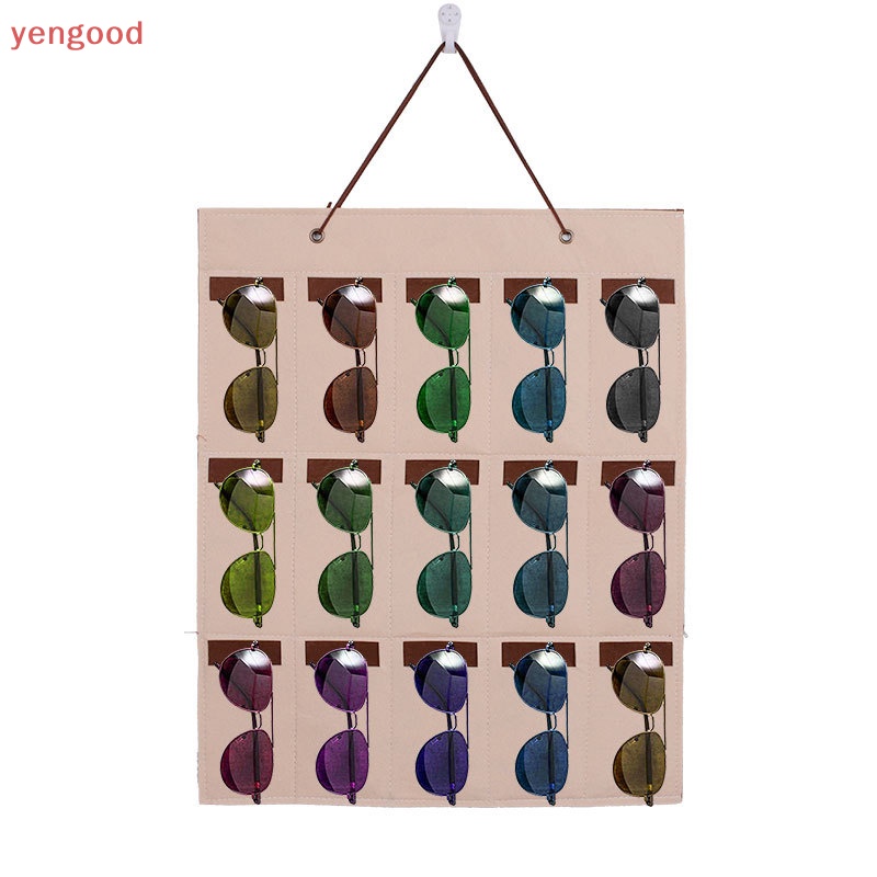 Giá Đỡ Trưng Bày Mắt Kính 15 Ngăn Bằng Vải Nỉ