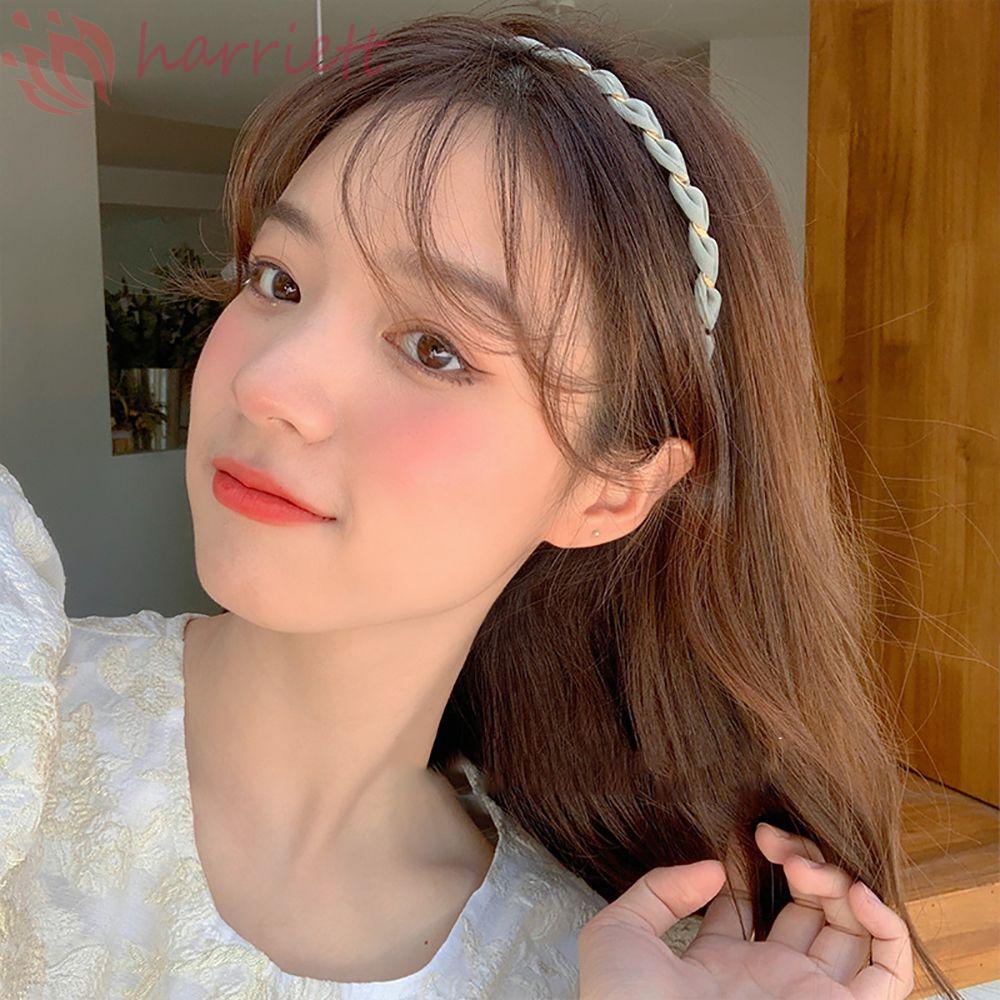 Băng đô cài tóc rửa mặt vải lưới mỏng nhiều màu dễ thương phong cách Hàn Quốc dành cho nữ