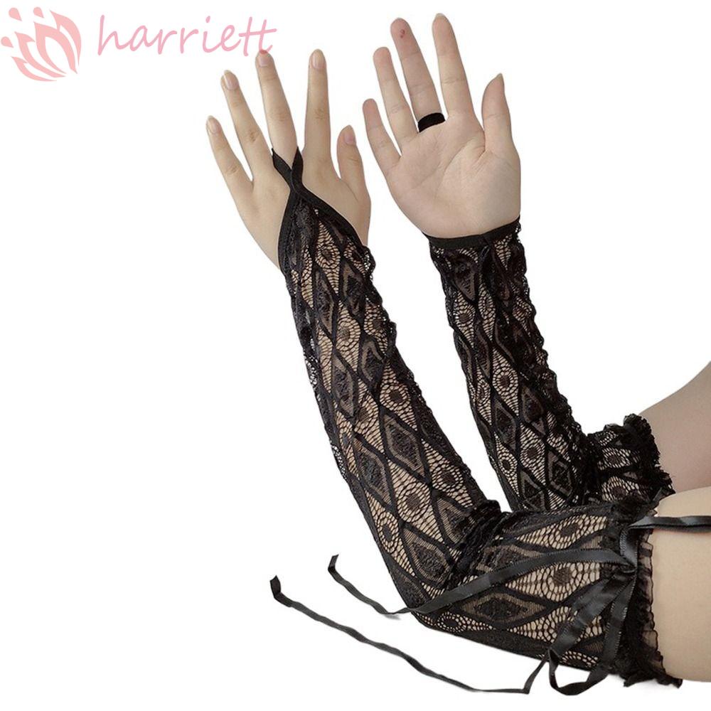 Găng Tay Ren Lưới Phong Cách Lolita Cho Cô Dâu