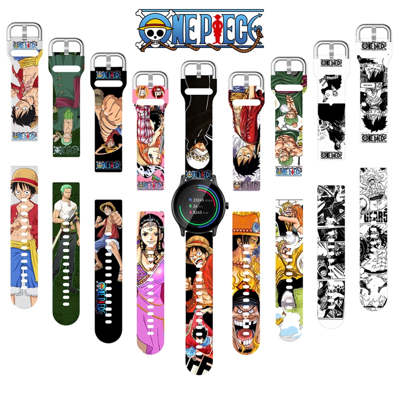 Dây Đeo Silicon In Hình Anime One Piece Luffy Zoro Cho Đồng Hồ Thông Minh Haylou Solar Plus RT3